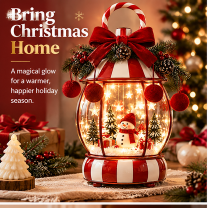 🎀ZEOTIVA Christmas Snowman Lantern Snow Globe Decor