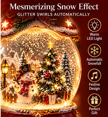 ☃️ZEOTIVA Christmas Snowman Snow Globe Water Lantern