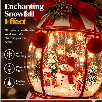 🎀ZEOTIVA Christmas Snowman Lantern Snow Globe Decor