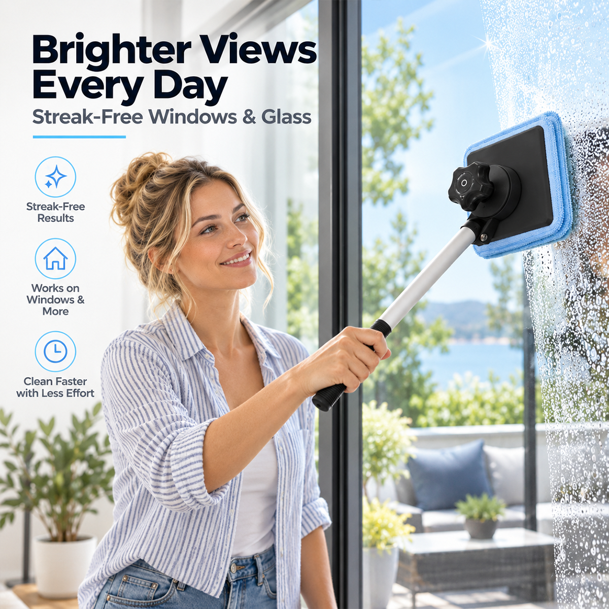 🔥 Last 3 Hours: 50% Off：Dual-Side Magnetic Windshield Cleaner — Streak-Free Glass Kit