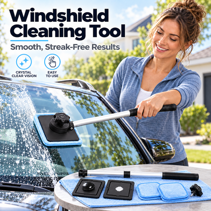 🔥 Last 3 Hours: 50% Off：Dual-Side Magnetic Windshield Cleaner — Streak-Free Glass Kit