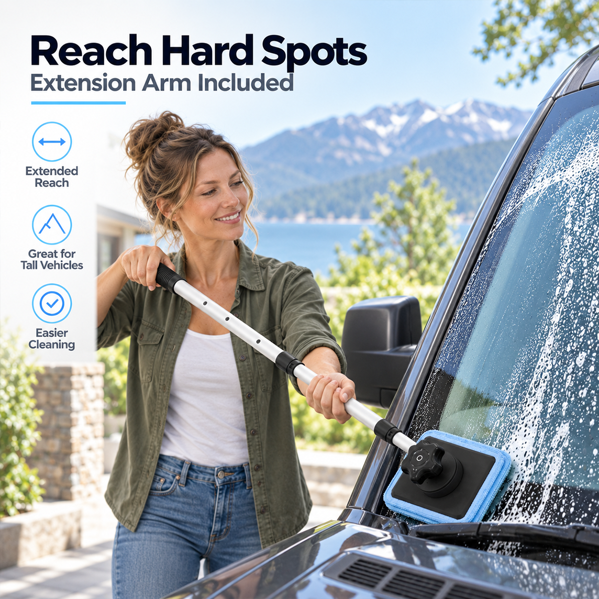 🔥 Last 3 Hours: 50% Off：Dual-Side Magnetic Windshield Cleaner — Streak-Free Glass Kit