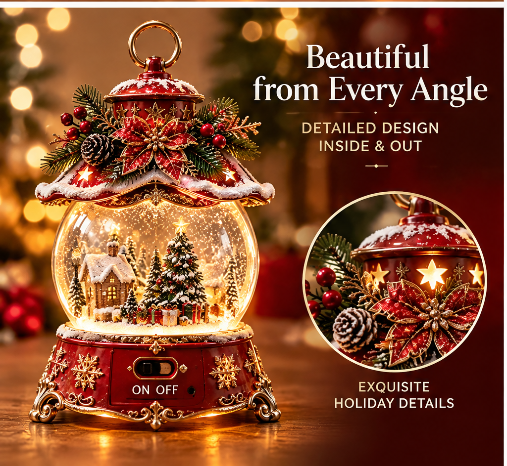 ☃️ZEOTIVA Christmas Snowman Snow Globe Water Lantern