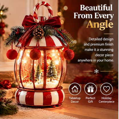 🎀ZEOTIVA Christmas Snowman Lantern Snow Globe Decor
