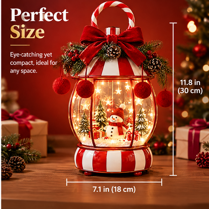 🎀ZEOTIVA Christmas Snowman Lantern Snow Globe Decor