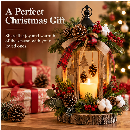 🕯️ZEOTIVA Light-Up Christmas Tabletop Wreath Decor