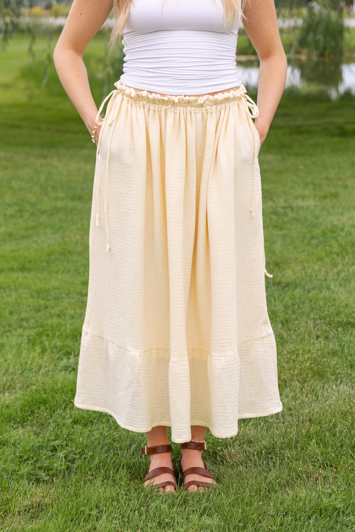ZEOVITA Adjustable Waist Maxi Skirt 👗