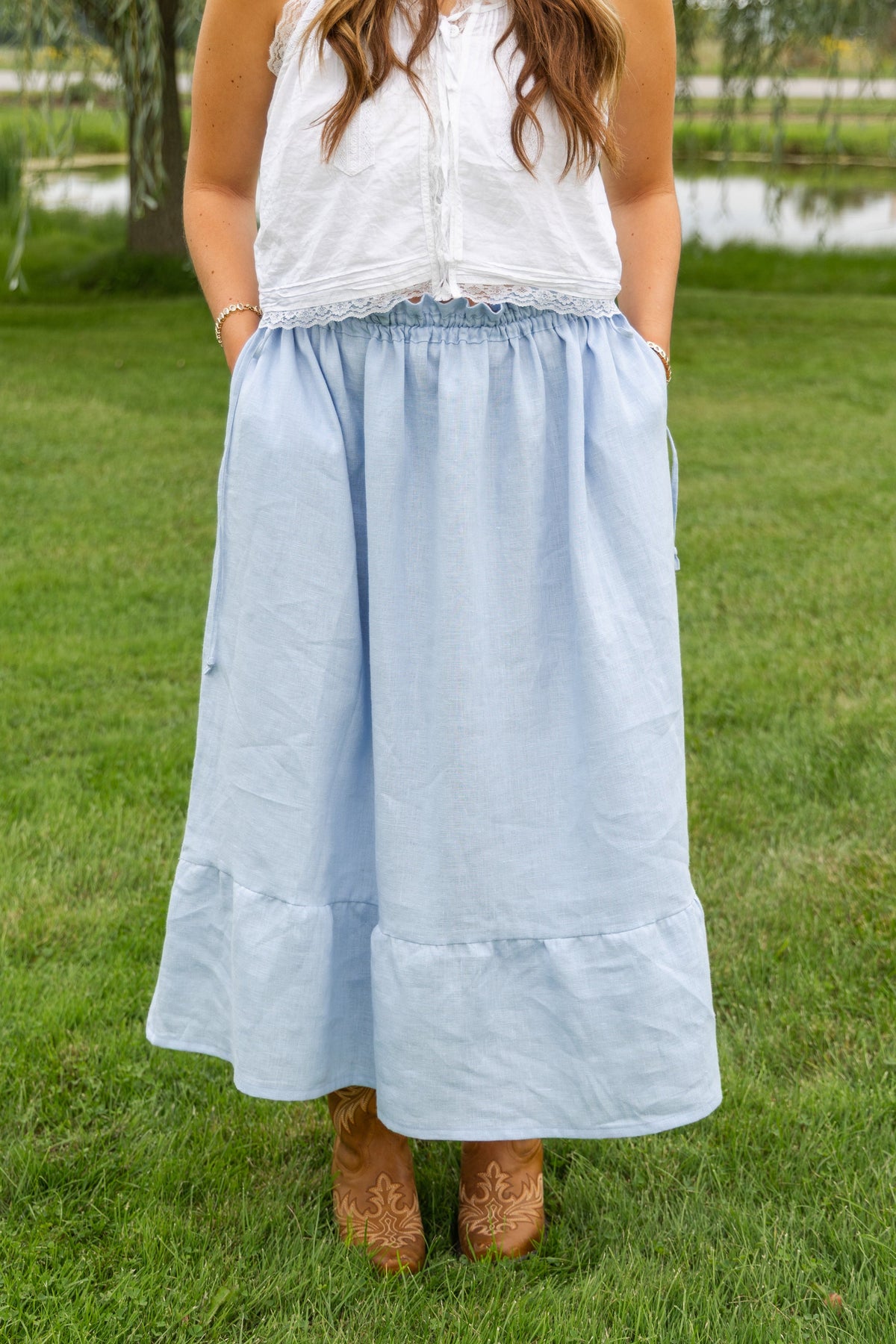 ZEOVITA Adjustable Waist Maxi Skirt 👗