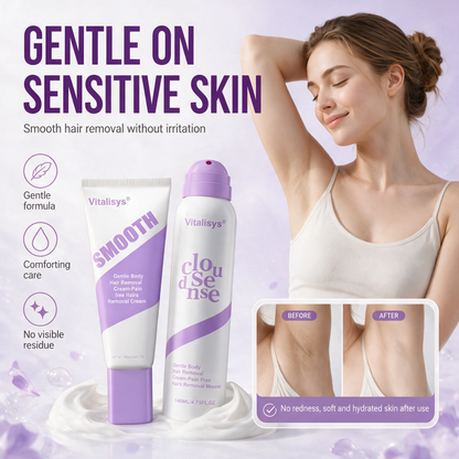 🔥🔥𝐕𝐢𝐭𝐚𝐥𝐢𝐬𝐲𝐬® Gentle Hair Removal Cream for Sensitive Skin — Hypoallergenic Formula, Fast-Acting Hair Removal, Suitable for Men and Women, Also Ideal for Hair Removal Around Intimate Areas