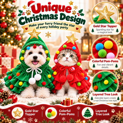 🔥🎄Early Holiday Sale 80% OFF✨ Christmas Tree Pet Costume🐕🐈 - The best gift for your fur baby🎁