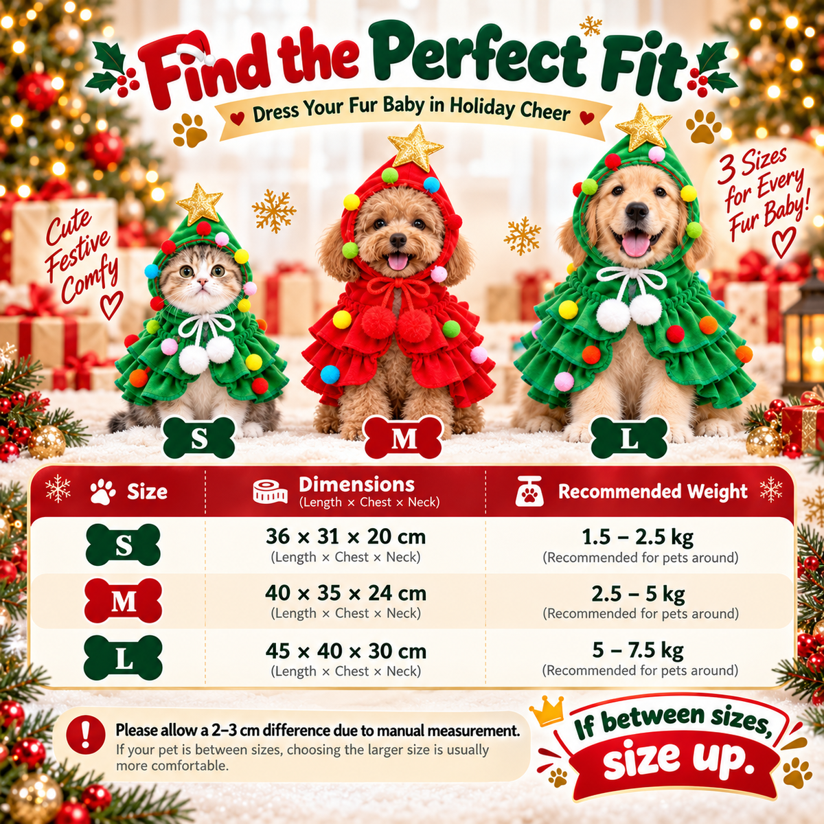 🔥🎄Early Holiday Sale 80% OFF✨ Christmas Tree Pet Costume🐕🐈 - The best gift for your fur baby🎁