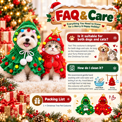 🔥🎄Early Holiday Sale 80% OFF✨ Christmas Tree Pet Costume🐕🐈 - The best gift for your fur baby🎁