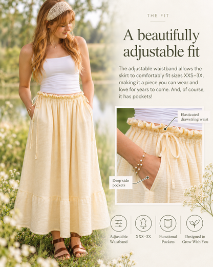ZEOVITA Adjustable Waist Maxi Skirt 👗