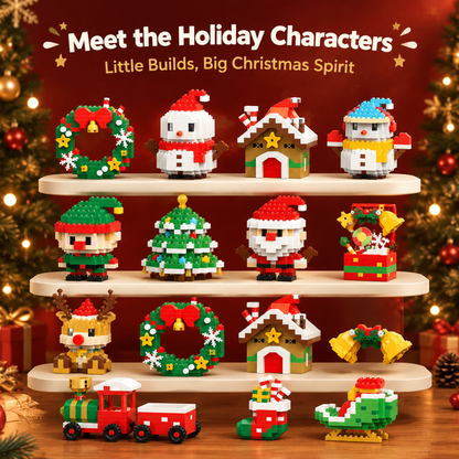 🎄 Christmas Mini Building Blocks Set – ✨Holiday Character Collection