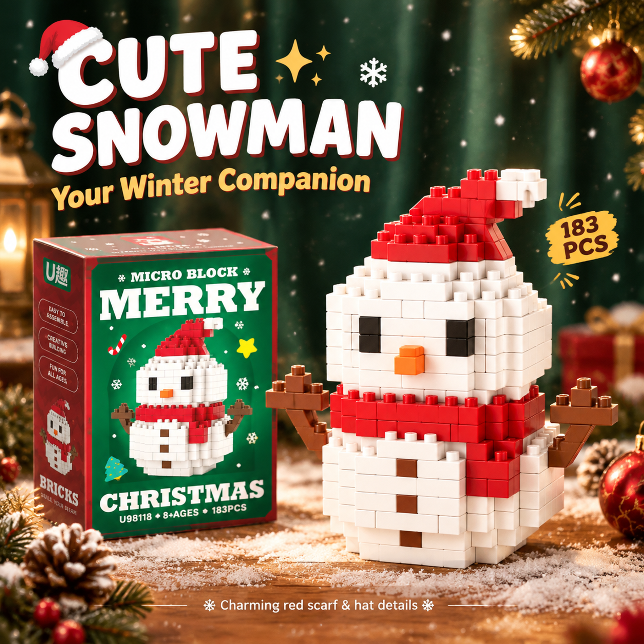 Red Scarf Snowman ⛄