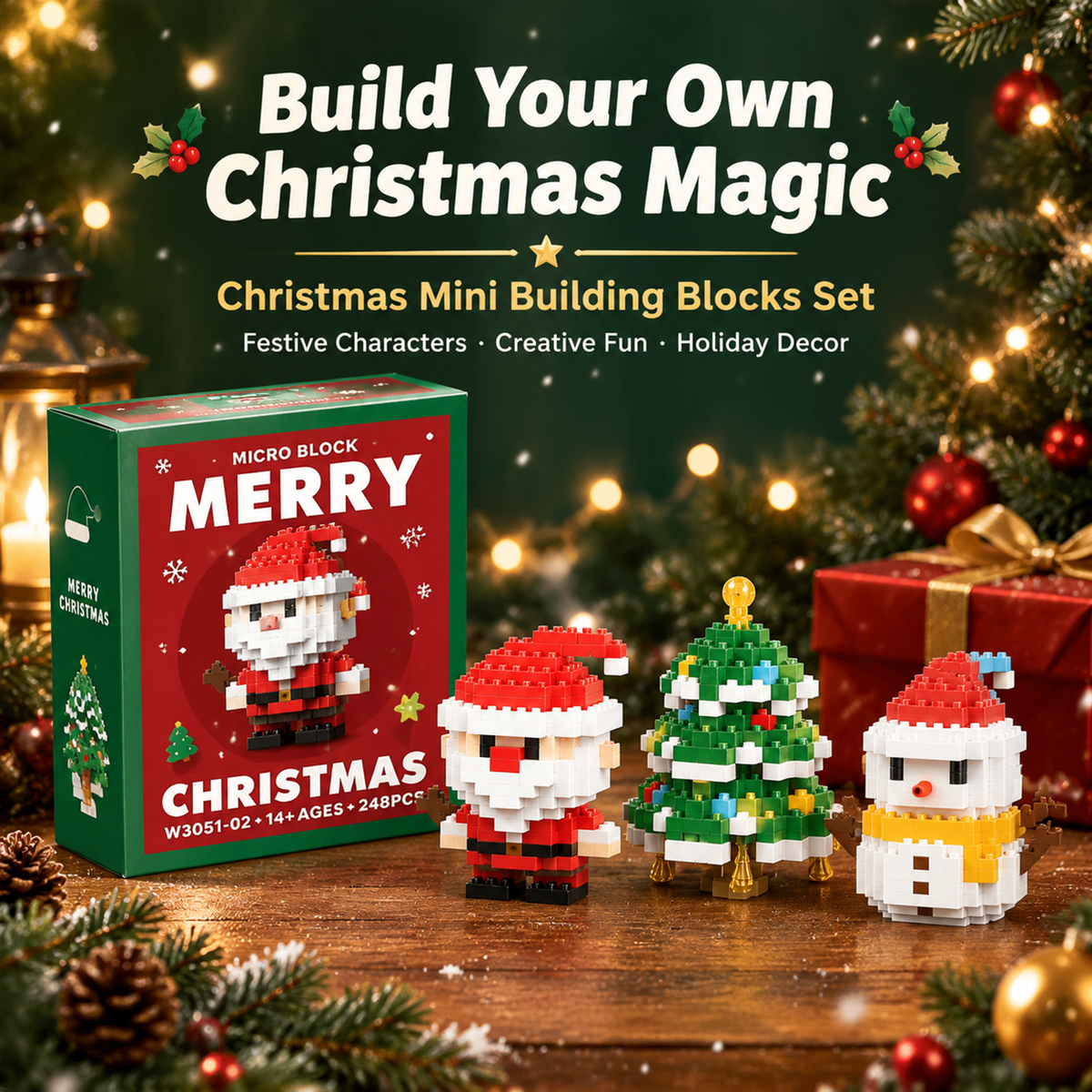 🎄 Christmas Mini Building Blocks Set – ✨Holiday Character Collection