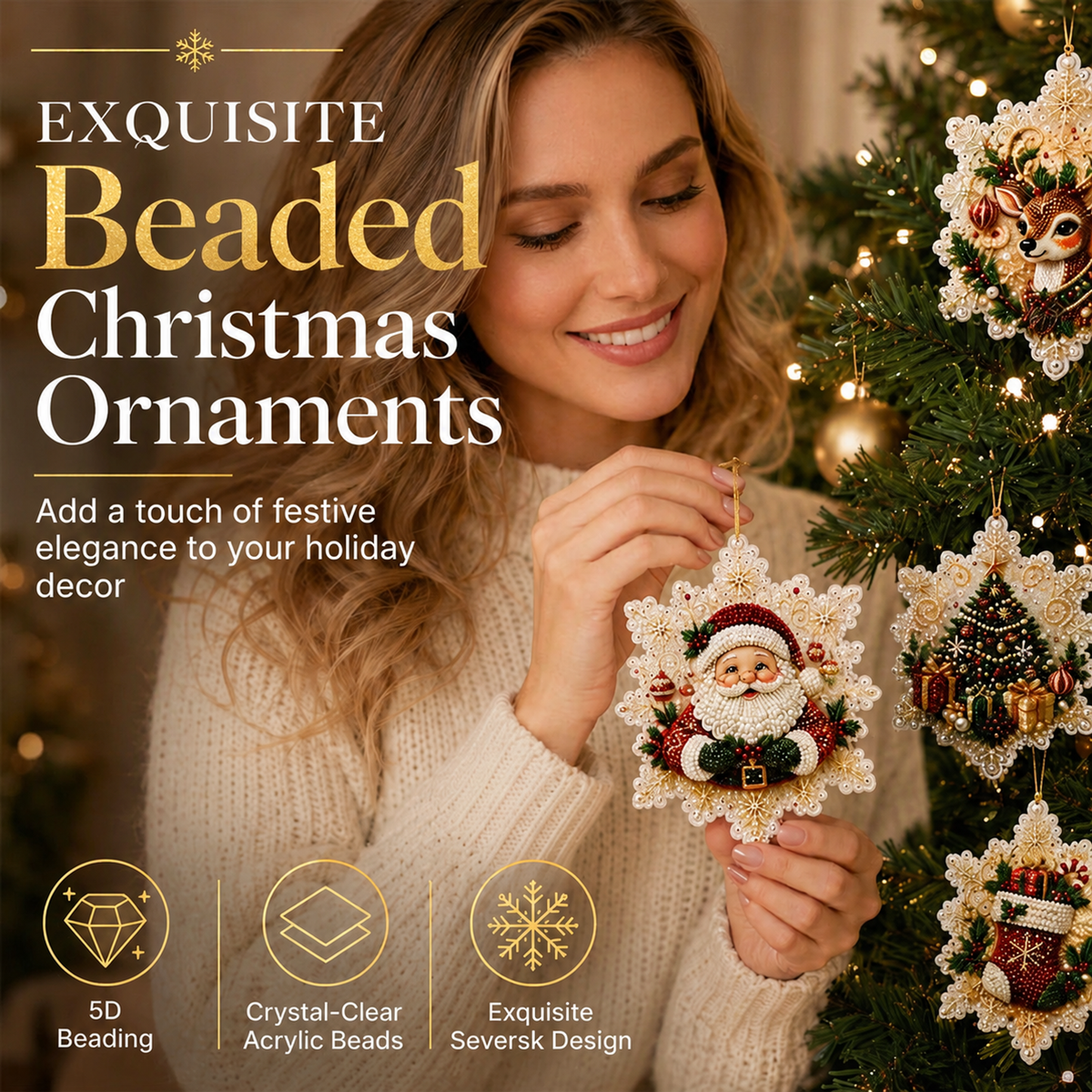 🎄 55% off for a limited time 🎁 DIY paintable hanging Christmas ornament set