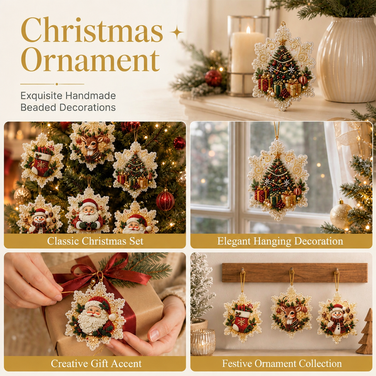 🎄 55% off for a limited time 🎁 DIY paintable hanging Christmas ornament set